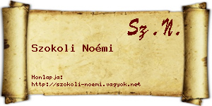 Szokoli Noémi névjegykártya